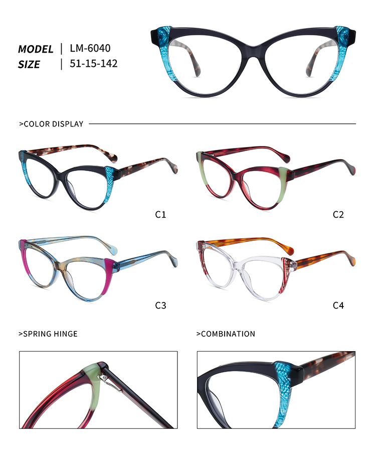 LM-6040 womens designer optical frames