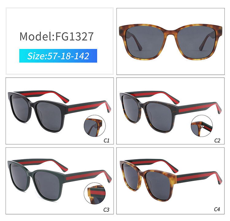 FG1327-acetate square sunglasses