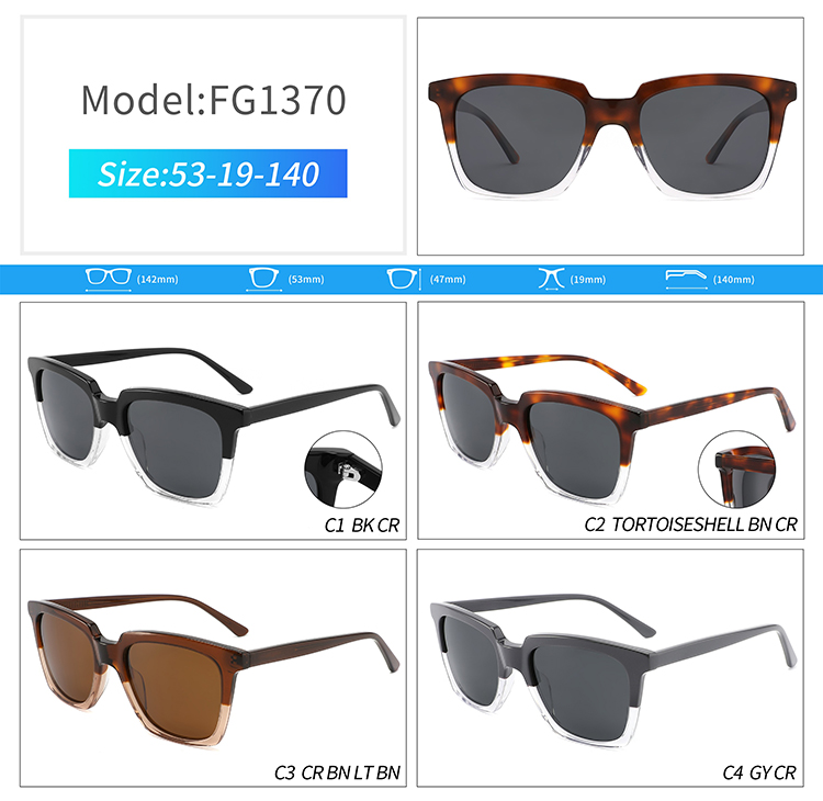 FG1370-tortoise acetate sunglasses