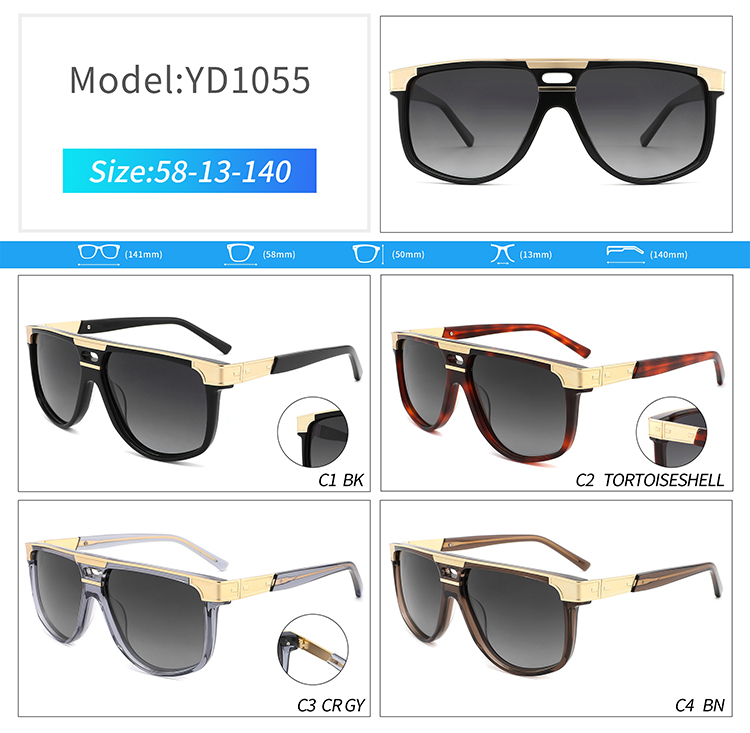 YD1055-aviator sunglasses for women