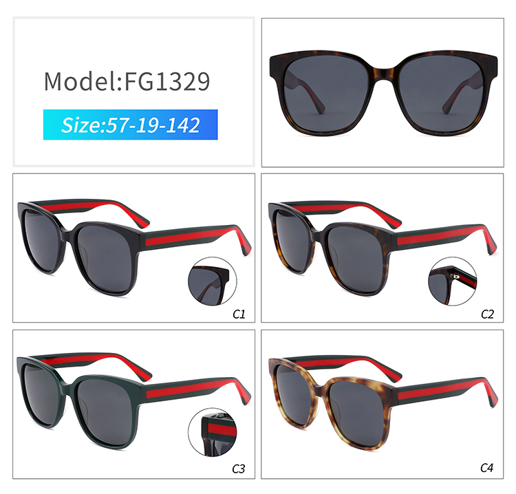 FG1329-women's acetate sunglasses