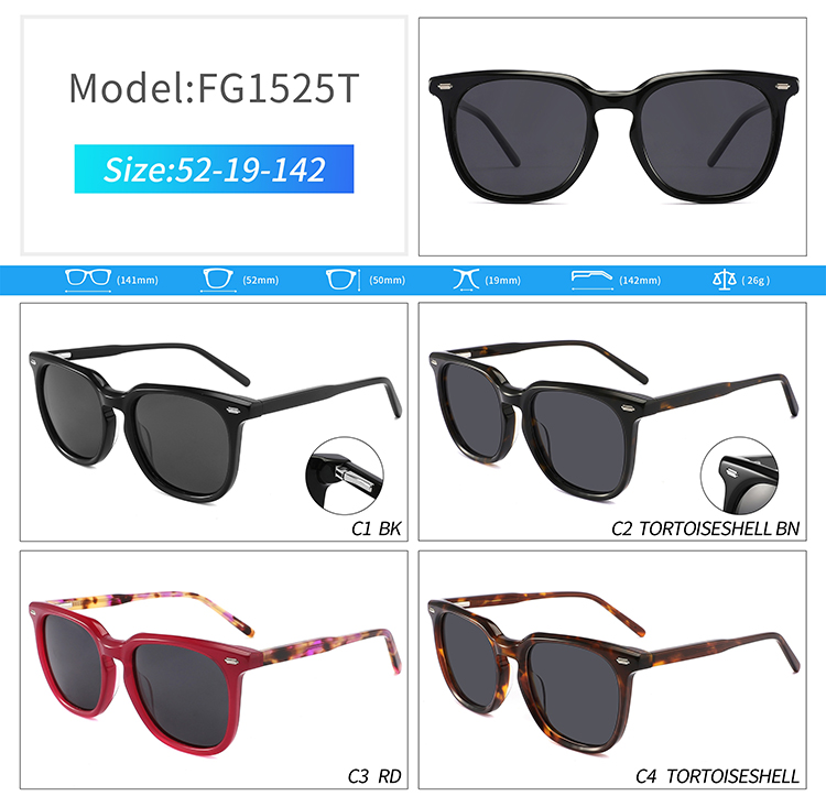 FG1525-vintage square sunglasses