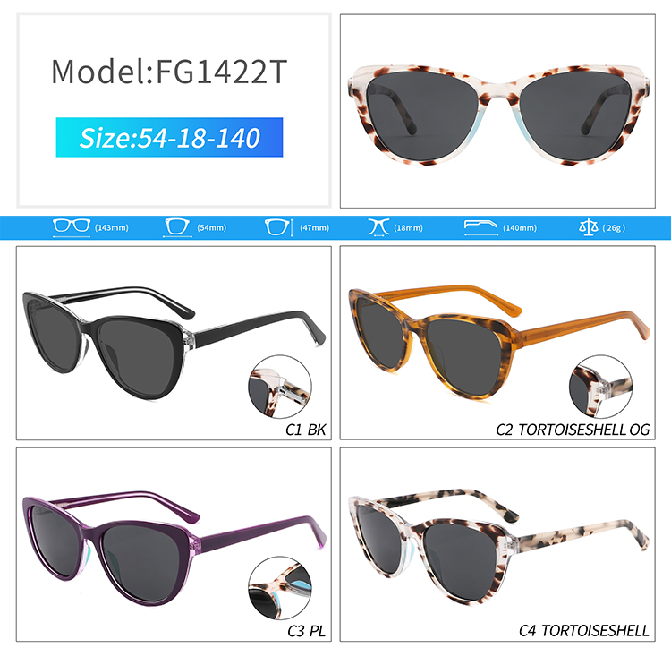 FG1422-oversized acetate sunglasses
