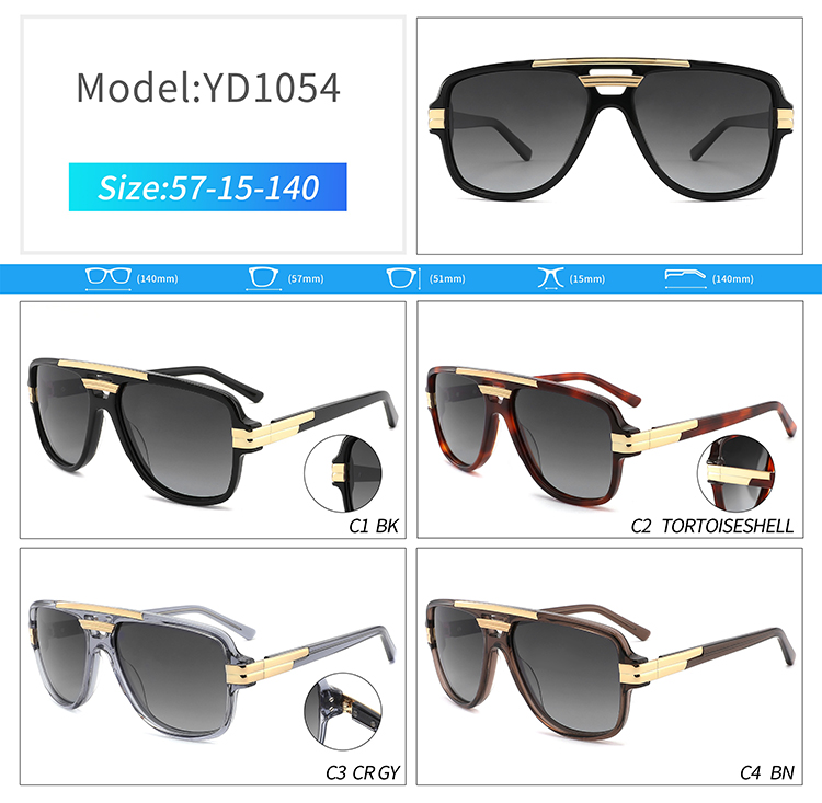 YD1054-aviator sun glasses
