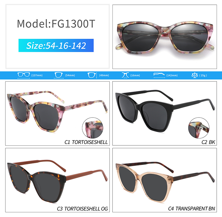 FG1300-cat eye acetate sunglasses