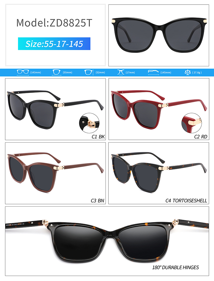 ZD8825-grey acetate glasses