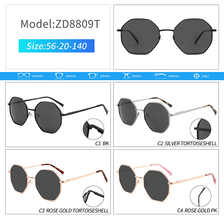 ZD8809-cheap metal sunglasses