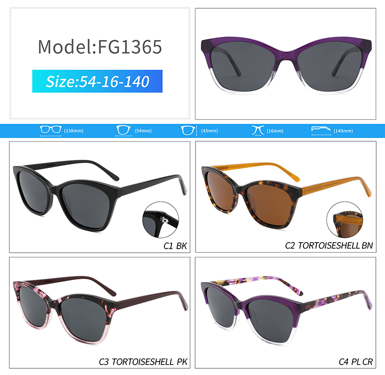 FG1365-acetate butterfly sunglasses