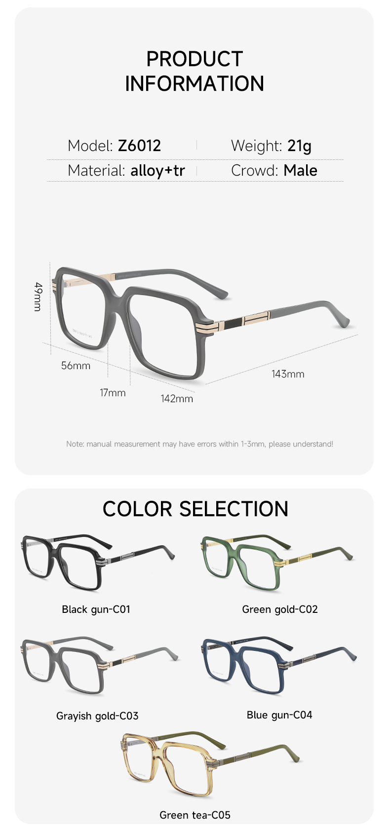 Luxury Frames Eyeglasses_size