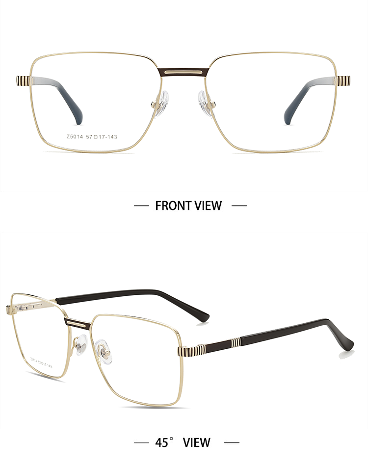 Square Metal Frame Glasses Customized