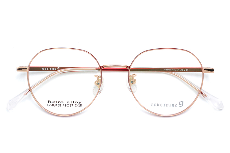 Round Metal Optical Frames - Gold&Red