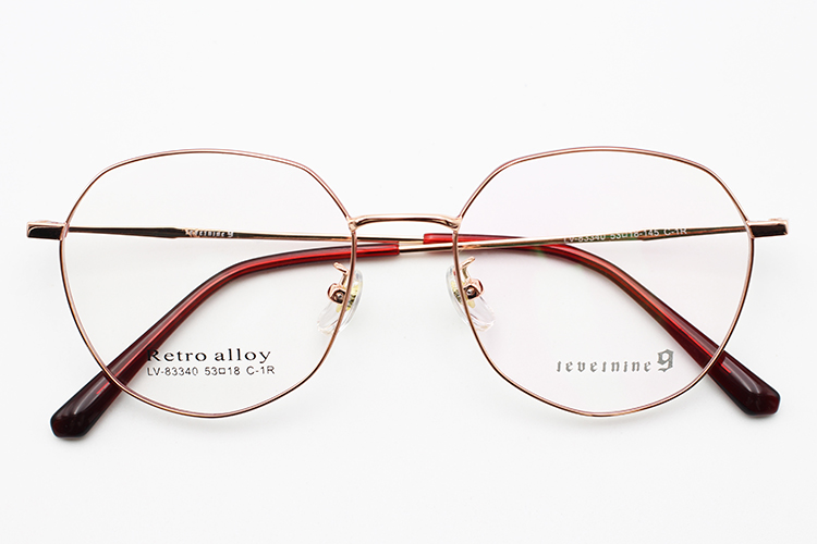 Full Rim Eyeglasses - Gold&Red