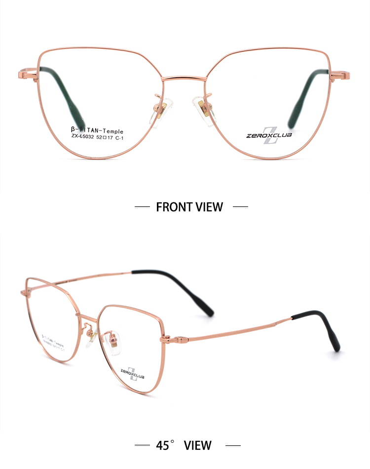 Eyeglasses Frames Titanium Women_rose gold