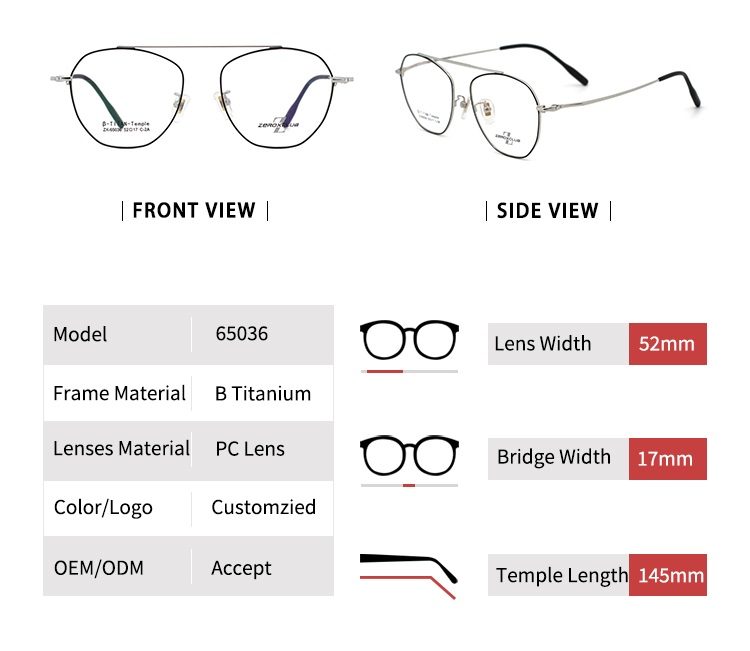 Premium Eyeglasses Frames_size