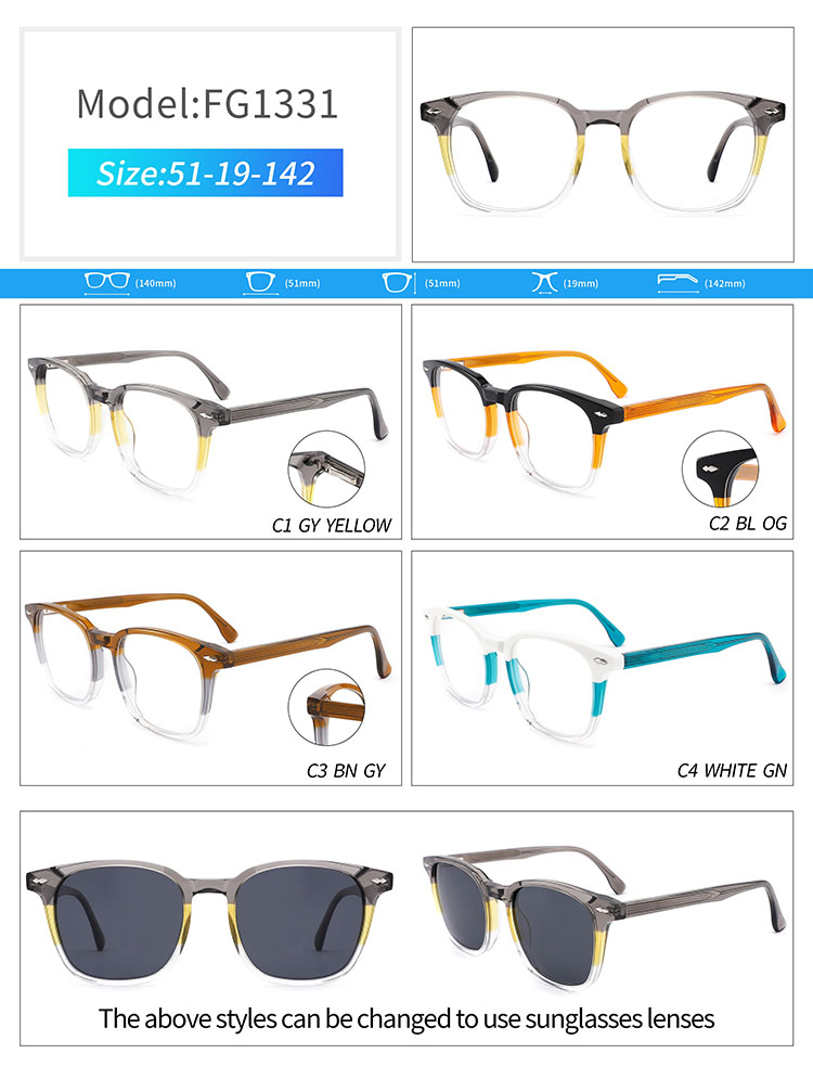 FG1331- men's acetate eyeglasses