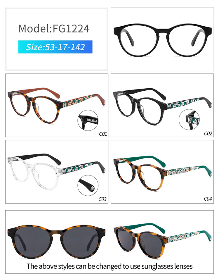 FG1224 - round style glasses frames