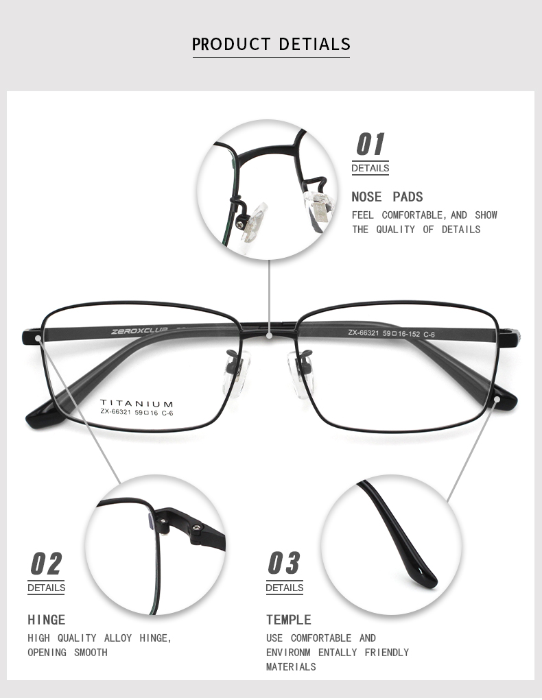 Mens Titanium Glasses Frames