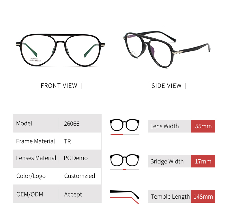 eyeglasses frames tr90_size