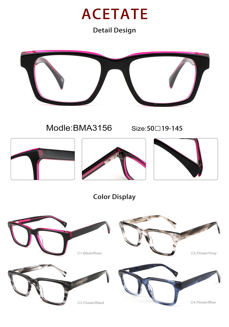 Wholesale Acetate Glasses Frames Detials BMA3156
