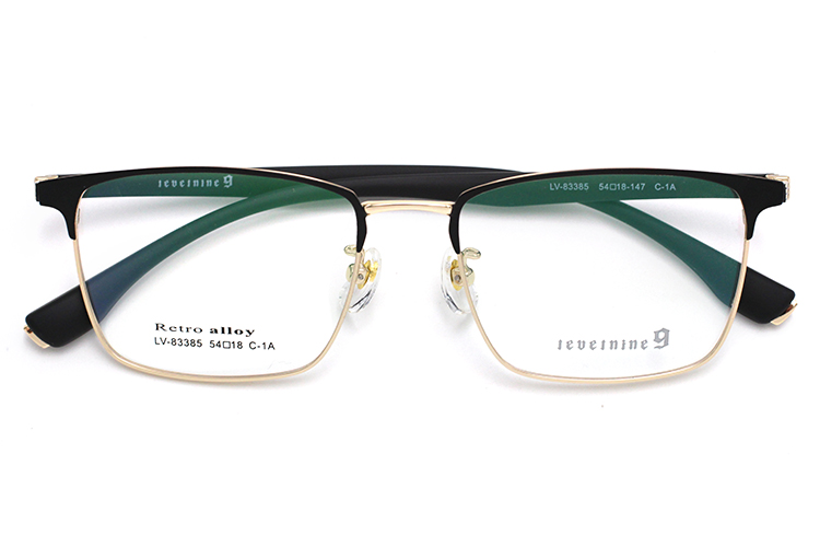 Rectangular Specs Frame - Black&Gold
