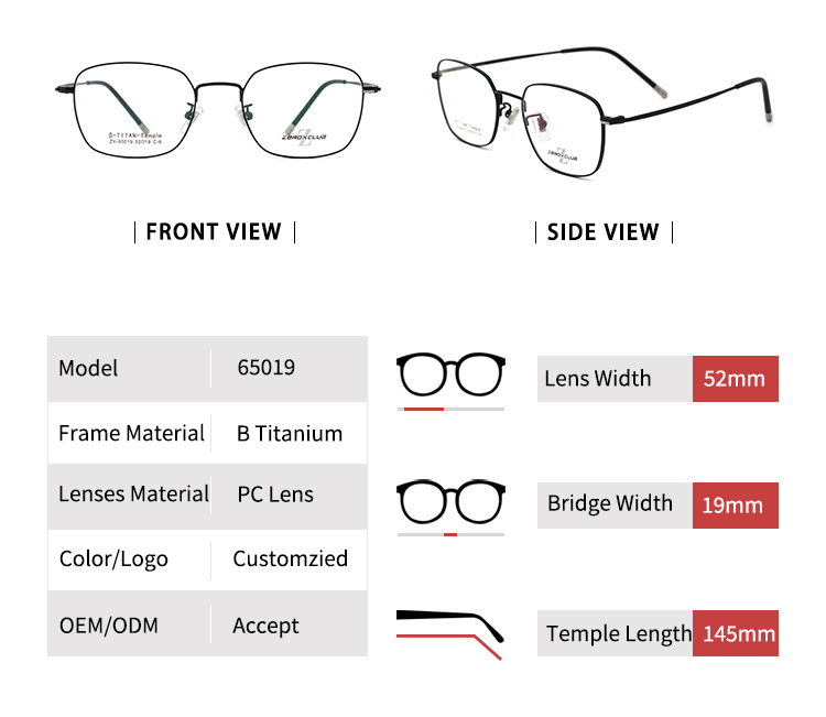 Eye Glass Optic Frame_Size