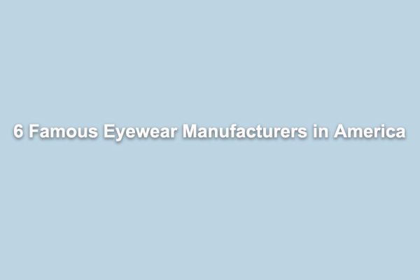 6 Famous Eyewear Manufacturers in America