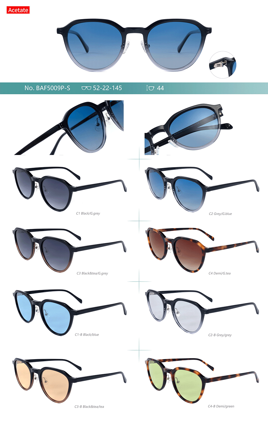 Wholesale Acetate Sunglasses-BAF5009PS