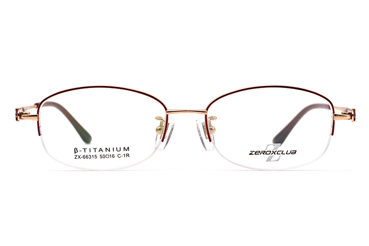 Titanium Half Rim Eyeglass Frames 66315