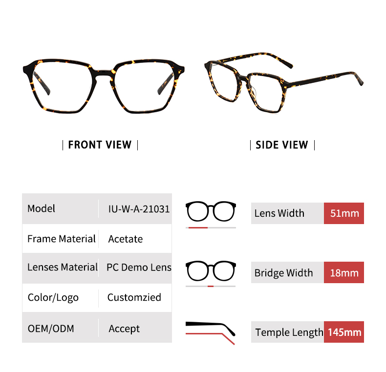 Square Frame Glasses Men's_detials