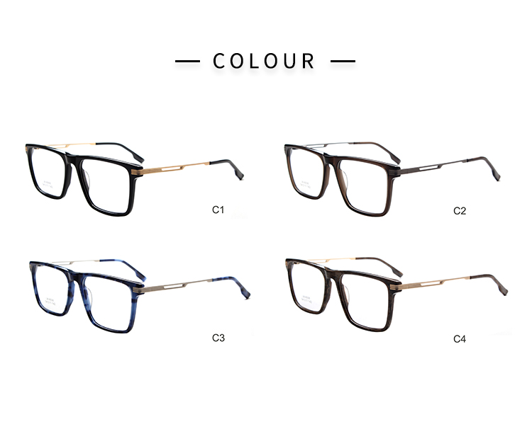 Thin Rectangle Glasses - Color