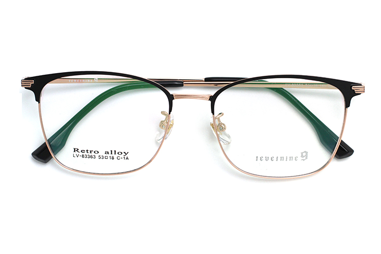 Rectangle Eyeglasses - Gold & Balck