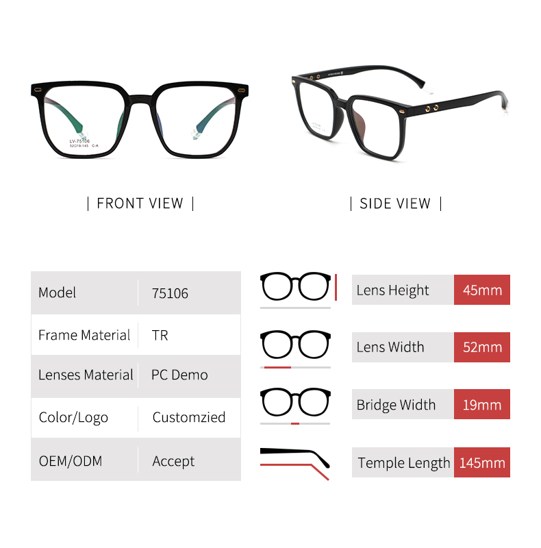 Square Shape Eyeglasses Frames - IU Eyewear