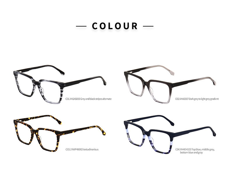 Square Thick Frame Glasses_color