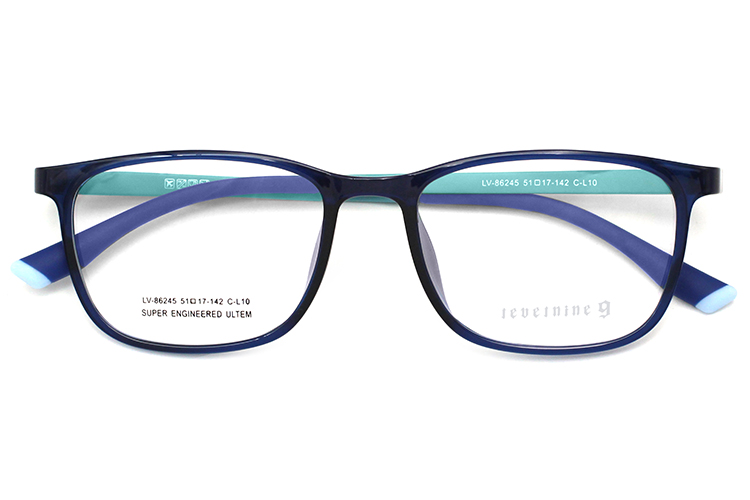Thin Wire Frame Glasses - Blue