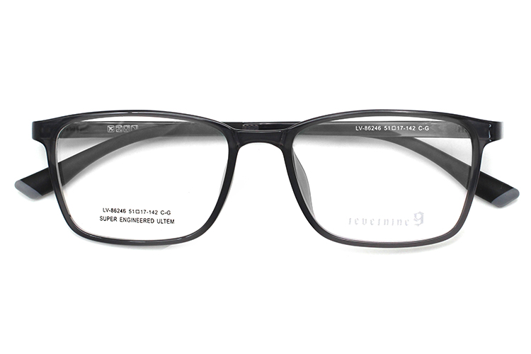 Thin Rimmed Rectangle Glasses - Gray