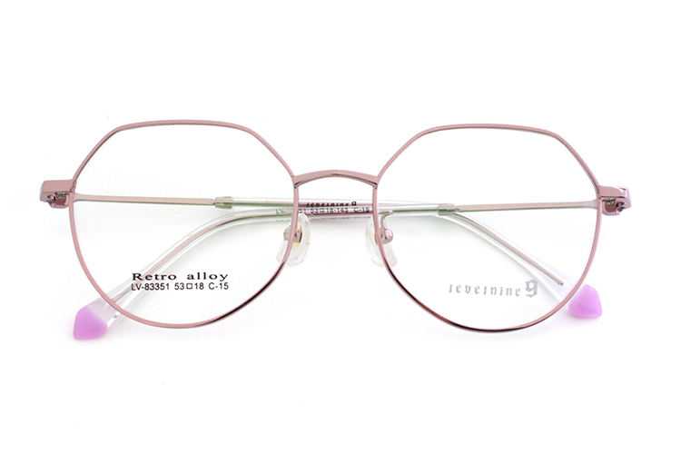 Metallic Glasses Eyeglasses Frame - Purple