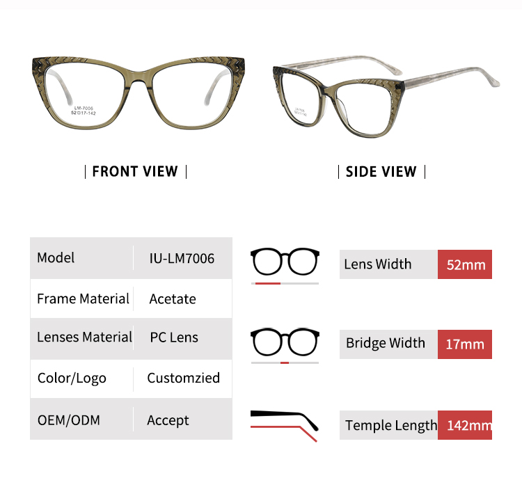 Optical Frame Glasses - Size