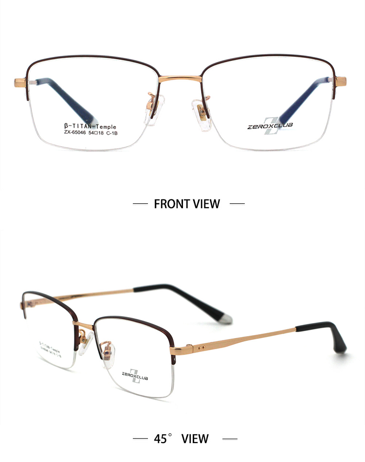 Half Frame Spectacles_gold brown