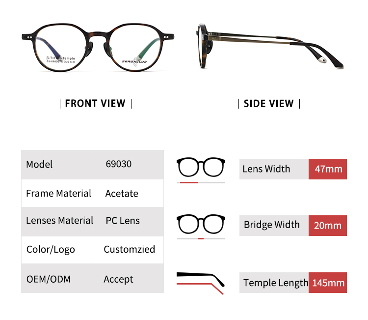 designer frame glasses_size