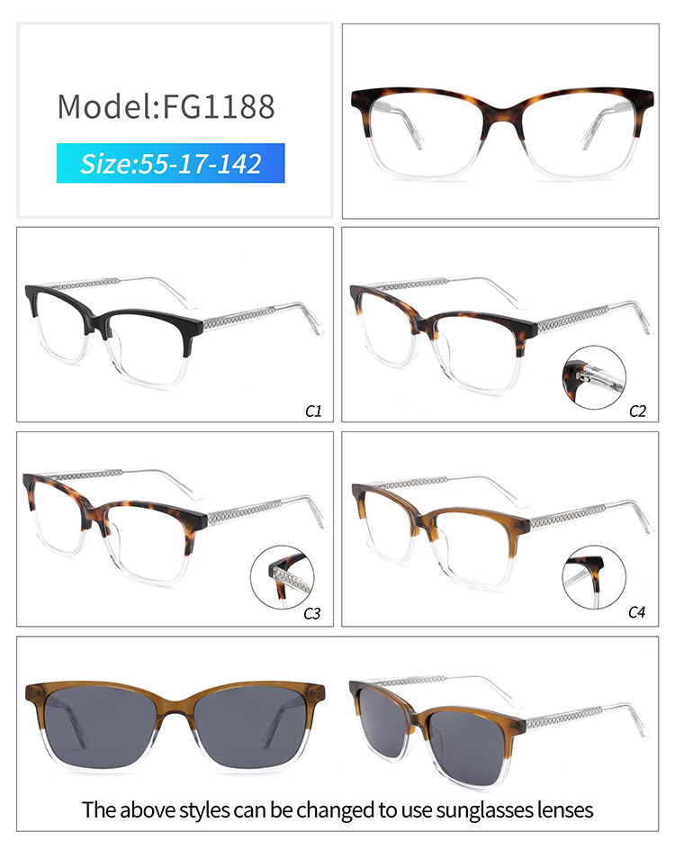 square shape eyeglasses frames FG1188