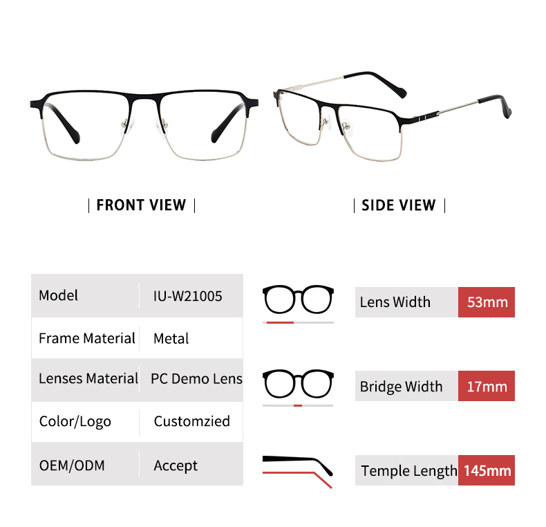 Mens Glasses Thin Frame_detials
