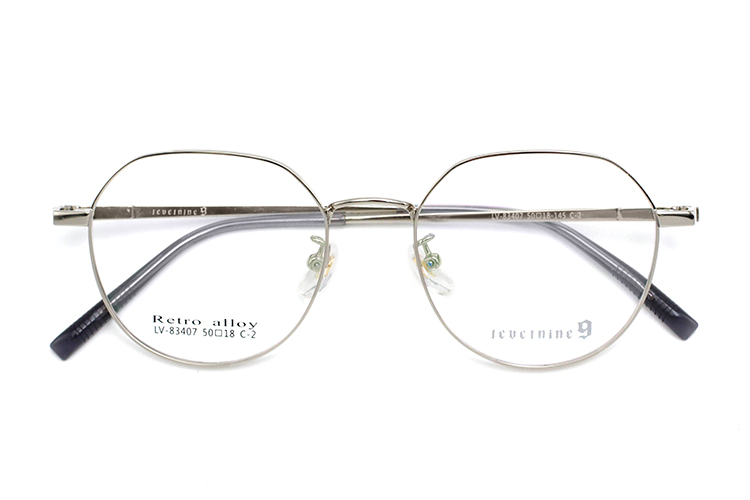 Metal Glasses Frame - Silver