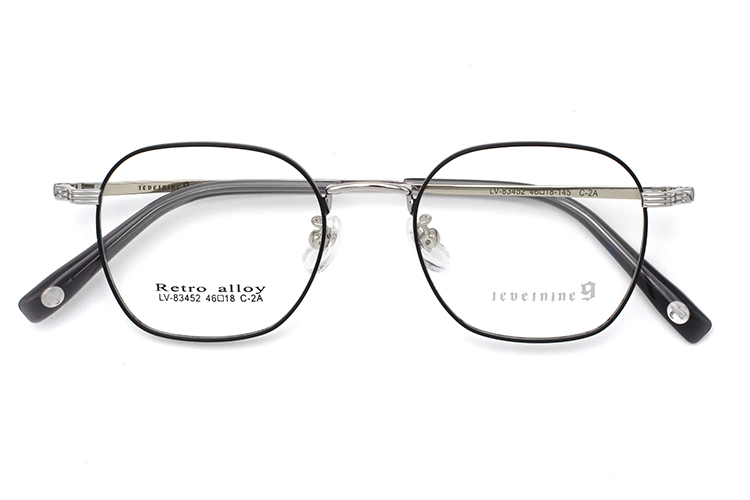 Fashion Glasses Frames - Black&Silver