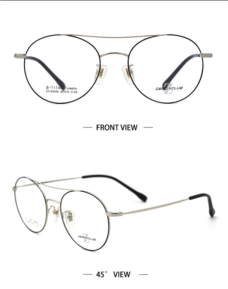 eyeglasses frames titanium_silver black
