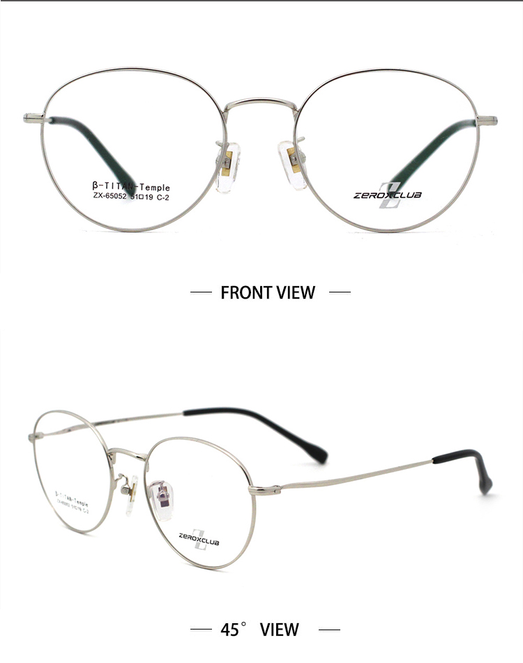 Titanium Eyeglass Frames Mens_silver