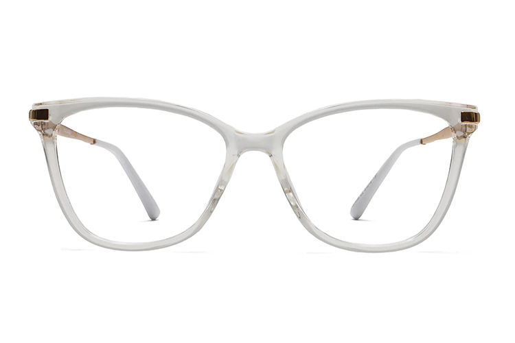 Transparent White Frame Glasses