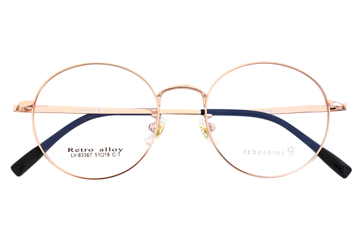 Round Eyeglass Frames - Gold