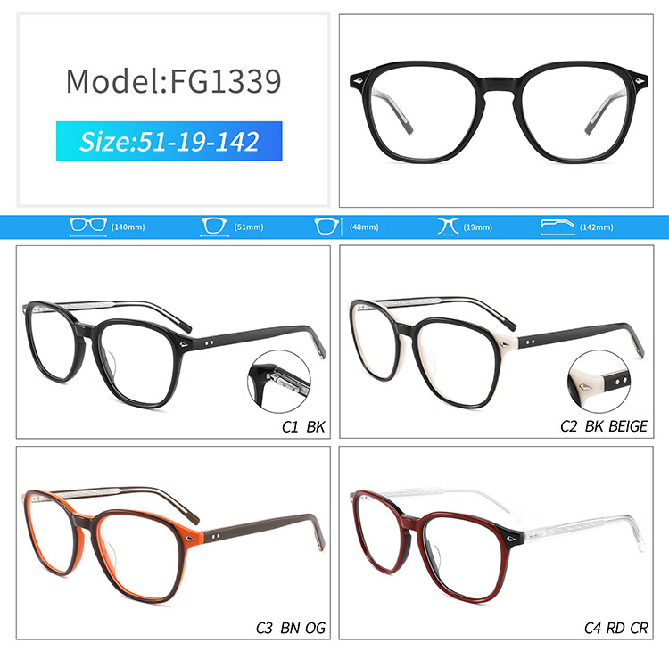 FG1339- cellulose acetate glasses frames
