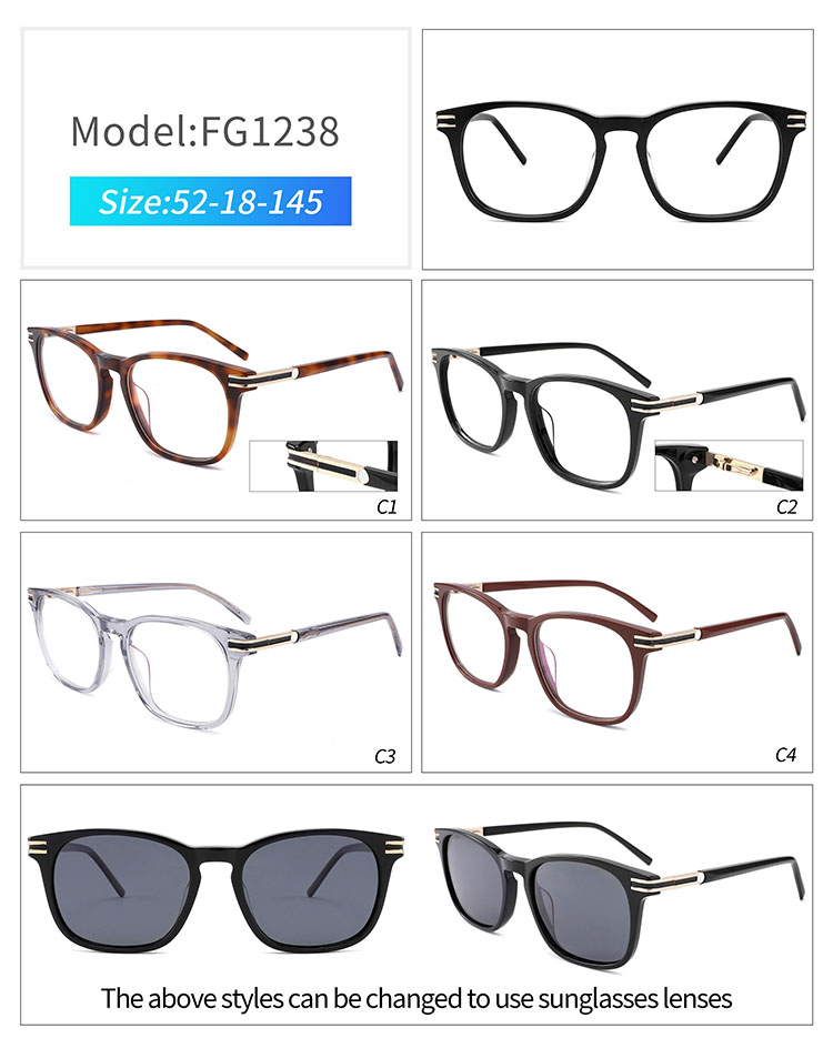 FG1238 - square acetate optical frames