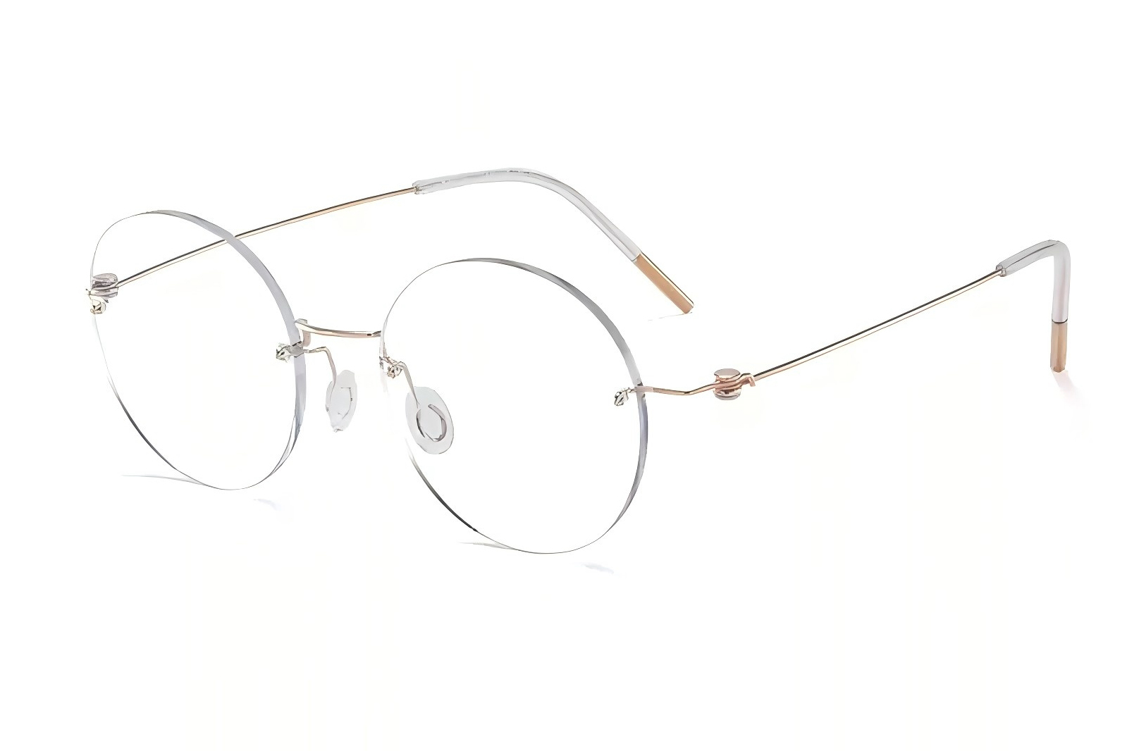Retro Round Rimless Glasses